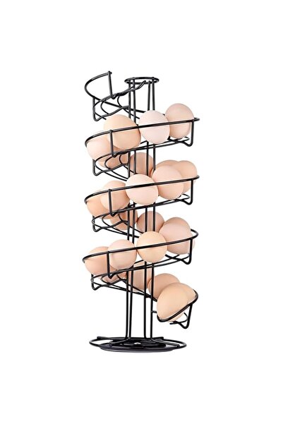 Generic YelaJoy Spiral Design Metal Egg Skelter – Egg Dispenser & Storage Dis...
