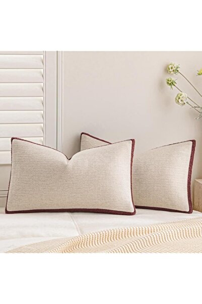 Generic A Moment Loop Yarn Linen-Like Cushion Cover Natural Soft Decorative T...