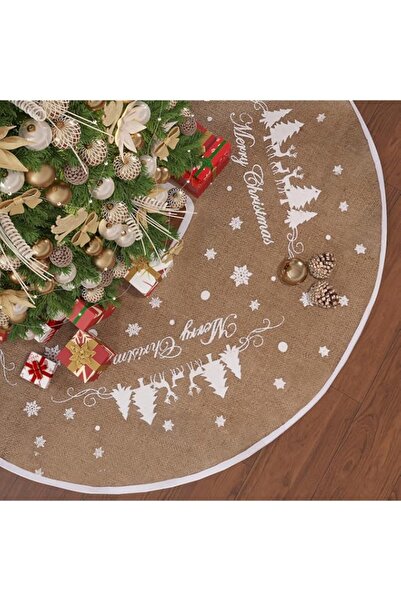 Generic Brand ORCHID M® 48 inch Christmas Tree Skirt Farmhouse Rustic Burlap ...