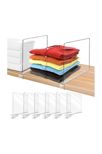 Generic Acrylic Shelf Dividers, Clear Shelf Divider for Closets, Plastic Shel...
