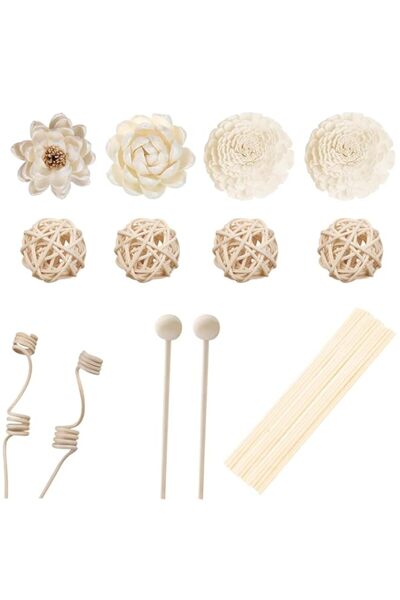 Generic Brand 42PCS Reed Diffuser Sets,Natural Rattan Flower Reed Fragrance D...