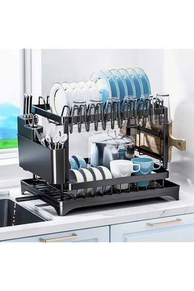 Generic Dish Drying Rack, 2 Tier Dish Racks for Kitchen Counter, Large Drying...