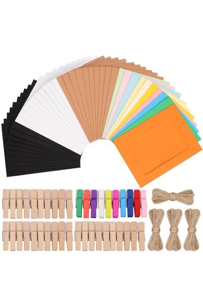 Generic Brand Glarks 84pcs 7 Inch Cardboard Picture Frames, Colorful DIY Phot...