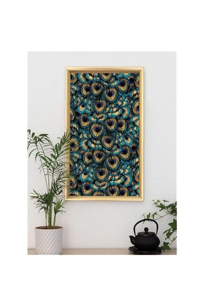 Generic Brand 'IN00257-Peacock' Digitally Printed Wall Poster with Photo Fram...