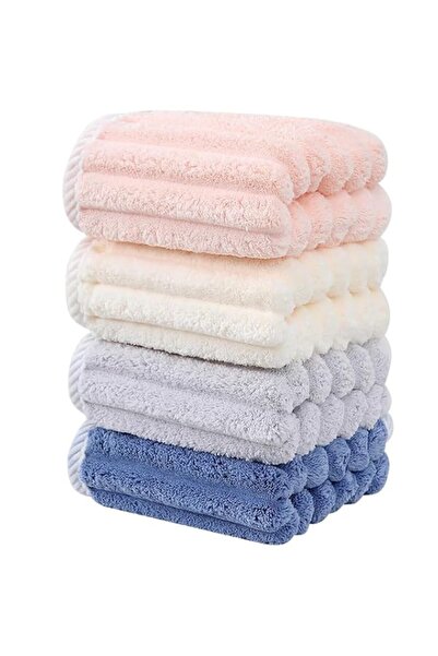 Generic Extra Large Coral Fleece Bath Towel Set, 15x31.5 Inch Ribbed Thickene...