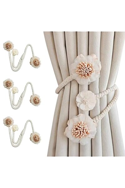 Generic Curtain Decorative Tiebacks, 2/4PCS Flower Curtain Holder No-Punch Fl...