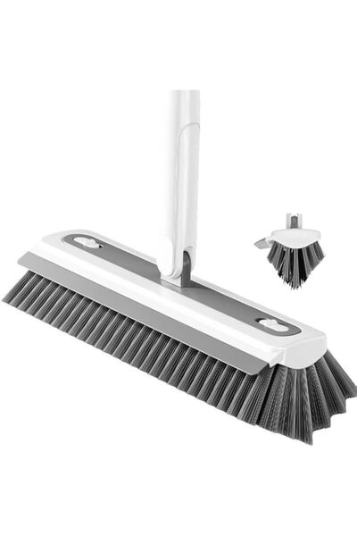 Generic Floor Scrub Brush with Long Handle, 3 in 1 Scrape and Heavy-Duty Stif...