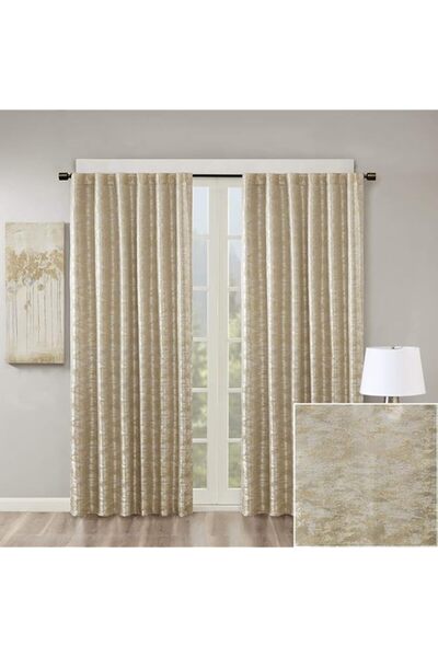 Generic Brand SUN SMART Cassius, Single Blackout Curtain for Bedroom, Luxurio...
