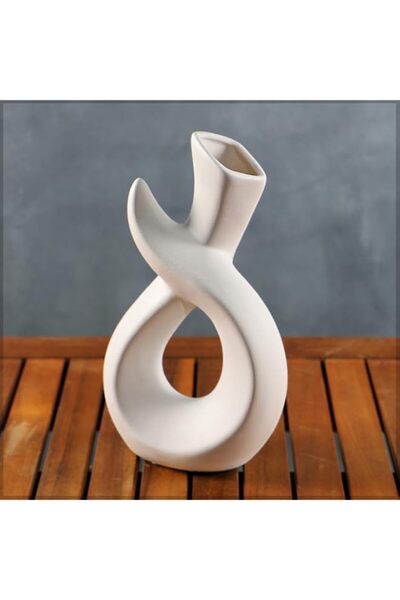 Generic Brand YAHOME Flower Vase, Unique Sculptural Design Ceramic Vase, Vers...