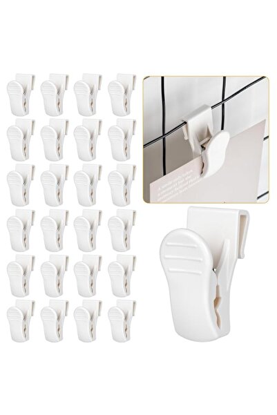Generic Brand 24 Pcs Grid Wall Organization Hooks – Plastic Siding Clips for ...