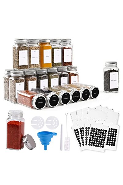 Generic SKY-TOUCH 24 PCS Spice Jars with Labels, Glass Spice Jars with Shaker...