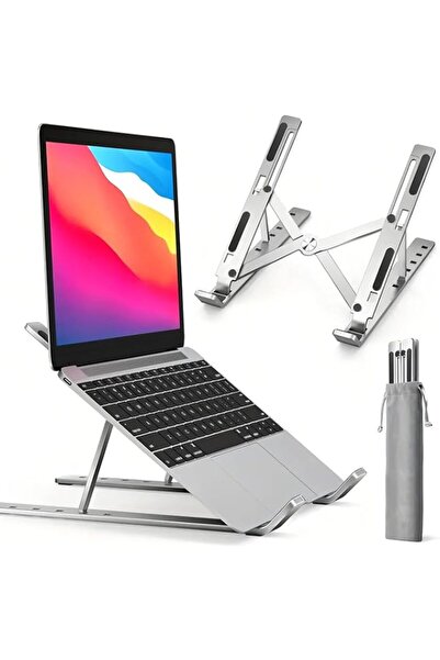 Generic Aluminum Alloy Adjustable Laptop Stand for Desk, Ergonomic Foldable P...