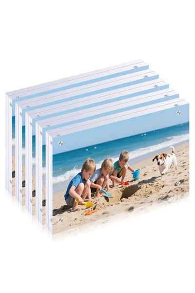 Generic Brand RUIXUAN Acrylic Picture Frame Glass Clear Photo Display Magneti...