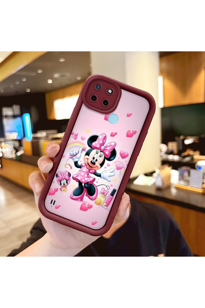 Hontinga حافظة متوافقة مع هاتف Realme C25Y/C21Y، حافظة حماية للكاميرا بنمط مي...