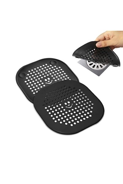 Generic Drain Cover Hair Catcher, 2 Pack Black Silicone Drain Protector, for ...