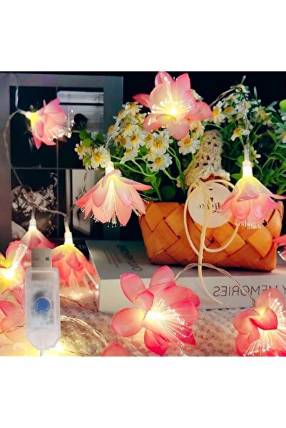 Generic Pink LED Flower String Lights,9.84ft 20 LED Flower Fairy String Light...