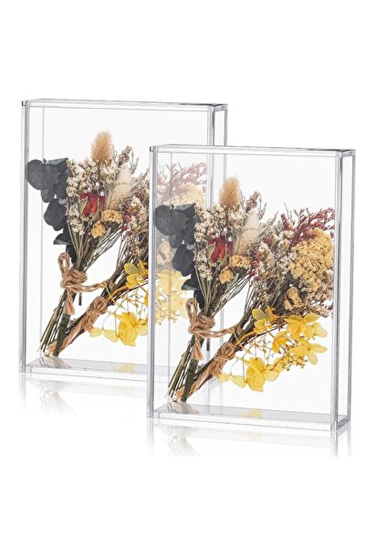 Generic Brand Barydat 2 Pcs Acrylic Shadow Boxes Display Cases, Clear Acrylic...