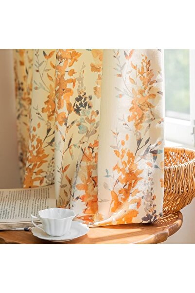 Generic Brand SUOUO Burnt Orange Floral Curtains for Living Room Dining Cheni...