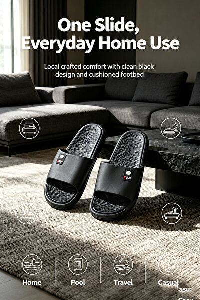 Al Masheel Store audi‑Made Men’s EVA Casual Slides, All‑Purpose Daily‑Use Hom...