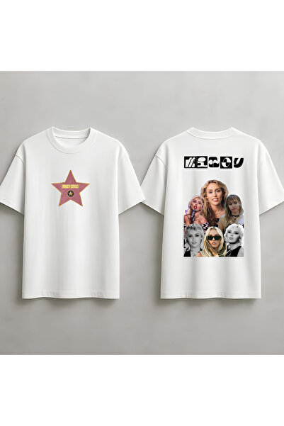 MAGORS Μπλουζάκι Miley Cyrus με στάμπα, unisex, oversized κοπή, 100% βαμβακερ...