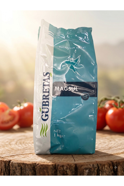 MAGSUL Magnezyum Sülfat Toz Gübre - 1 Kg (%100 Suda Çözünür Klorofil & Fotosentez Artırıcı)