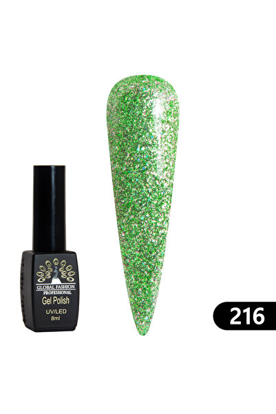 global fashion Set 2 x Oja semipermanenta BLACK ELITE, 8 ml,216