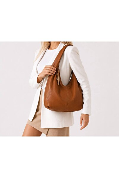 PaminBags Aksesuar Oval Yumuşak Kumaş Büyük Salaş Çanta PMN0015