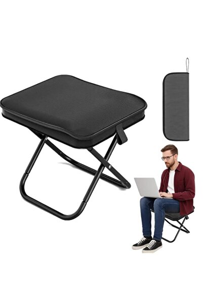 Generic SKEIDO Foldable Camping Stool - 26 x 23 cm Portable Folding Stool wit...