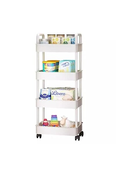 Generic Beauenty 4 Tier Storage Cart, Storage Organizer Shelves with wheels，t...