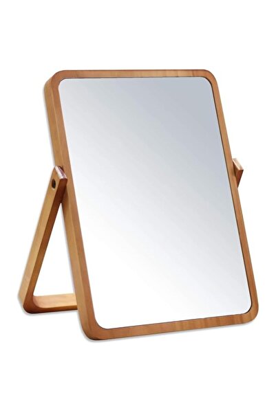 Generic Bolivia's Makeup Mirror, Real Wood Frame, 360 Degree Swivel Stand, Si...