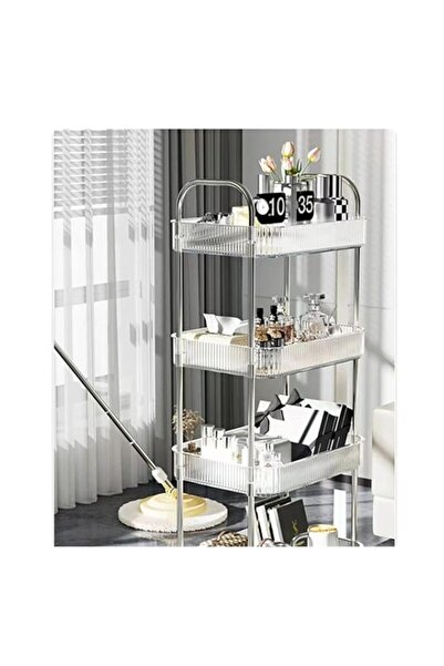 Generic TAME 3-Tier Acrylic Rolling Utility Cart with Wheels Multi-Functional...