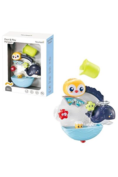 Generic Pour & Play Penguin Bath Toy – Baby Bathtub Waterfall Station with Sp...