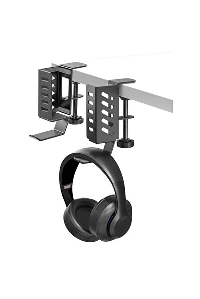 Generic Adjustable Desk Side Mount for Laptops and Tablets with Headphone Hol...