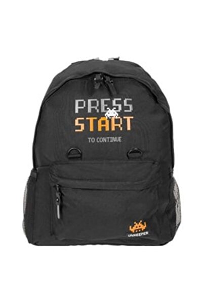 Unkeeper Ghiozdan Negru Press Start Game -