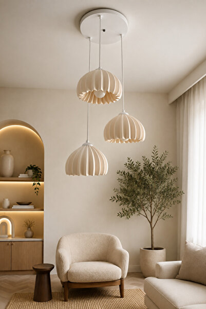 Ares Home Modern 3’lü Sarkıt Avize | Salon ve Mutfak Aydınlatması Şık bohem t...