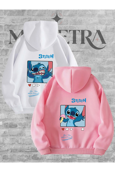 Modetra Women Men Unisex Lilo Stitch Post Back Printed Lover Couple Combinati...