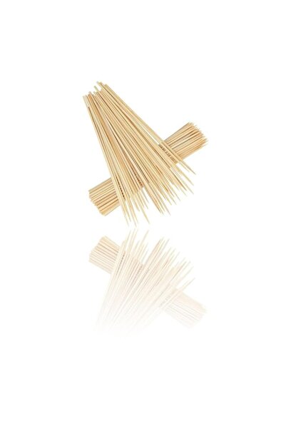 Generic Natural Bamboo Skewers - 12-Inch Wooden Kebab Sticks (100 Pcs) for Fr...