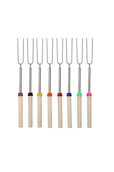 Generic 8 Pack Telescopic Marshmallow Roasting Sticks, 32 Inch Extendable Cam...