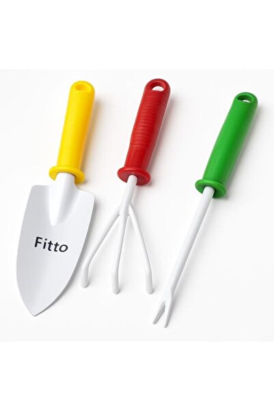 Generic Fitto Gardening Tools Set - Trowel, Hand Rake, and Weeder with Colorf...