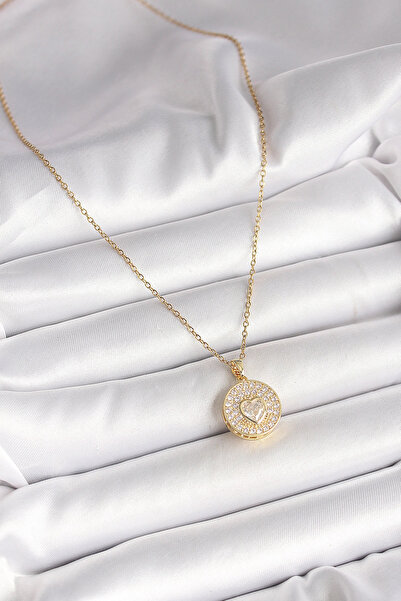 online kapsulavm avm alışveriş 316L Steel Gold Color Chain Locket Zircon Ston...