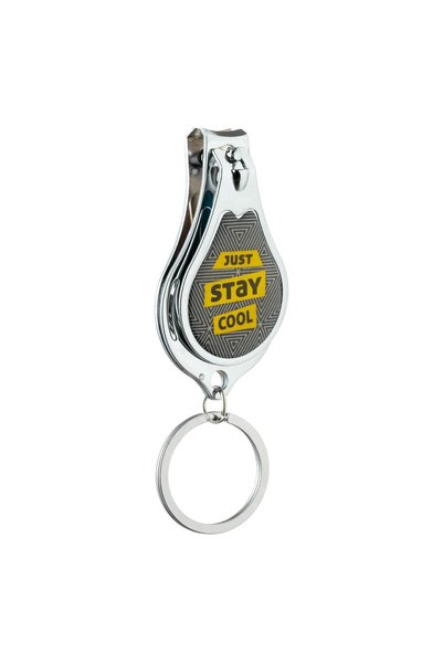 OEM Breloc din metal cu unghieră și deschizător de sticle - Design  "Just Sta...