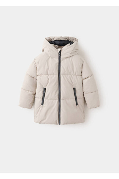 MANGO Baby Kontrast detaylı kapitone anorak