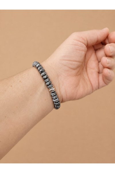 Sinem Şanlı Atelier Nox 6 mm Hareli Hematite Bracelet 3 Colors