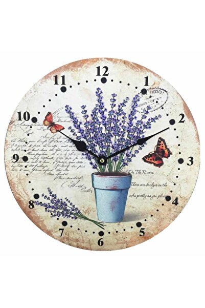 OEM Wall clock KLM1730, analog, round, MDF, multicolor, 28 x 4 cm