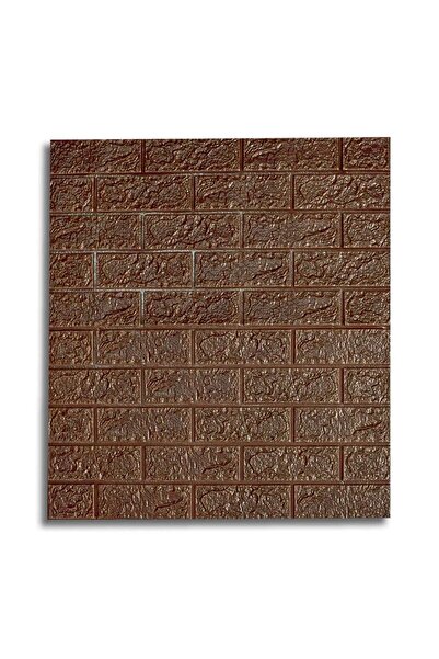 OEM Tapet autoadeziv 3D Naimeed D3312, PVC, 77 x 70 cm, caramida, maro