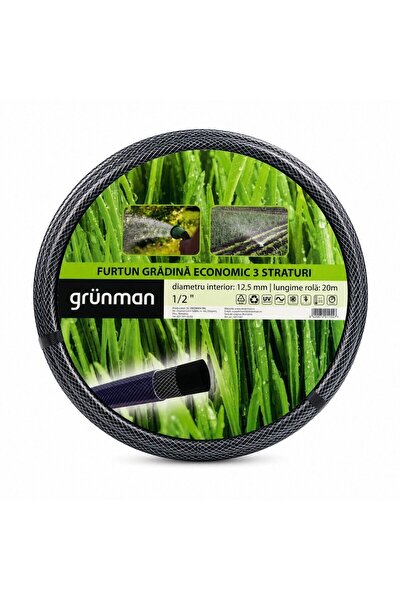 OEM Σωλήνας κήπου, για νερό, Grunman Economic, 3 στρώσεις, 12,5 χιλιοστά, ρολ...