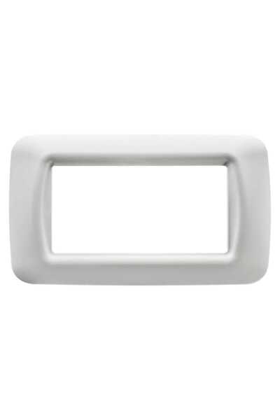OEM Рамка Gewiss System GW22504, 4 модула, бяла, за контакт/ключ