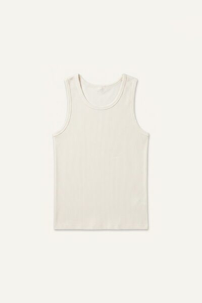 DeFacto 100% Cotton Slim Fit Crew Neck Ribbed Undershirt E0446Ax26Sm