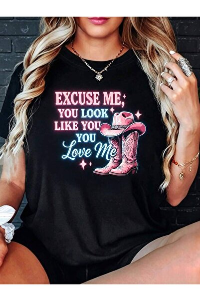 NOURAM Women's‑Shirt Oversized Women's Excuse Me, Look Like You Love Me Print...