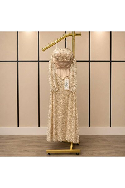 GORI FASHION فستان سهرة تطريز ترتر أنيق
